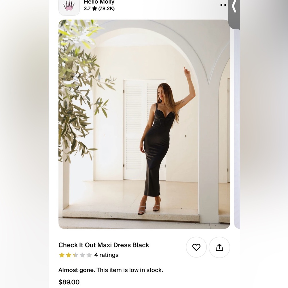 Hello Molly Black Maxi Dress